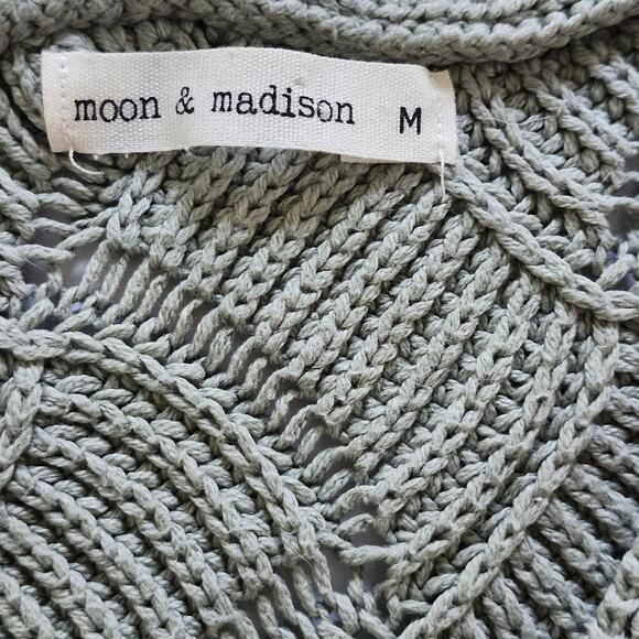 Moon & Madison Chunky Cropped Pullover Sage Green Size Medium - Picture 4 of 10